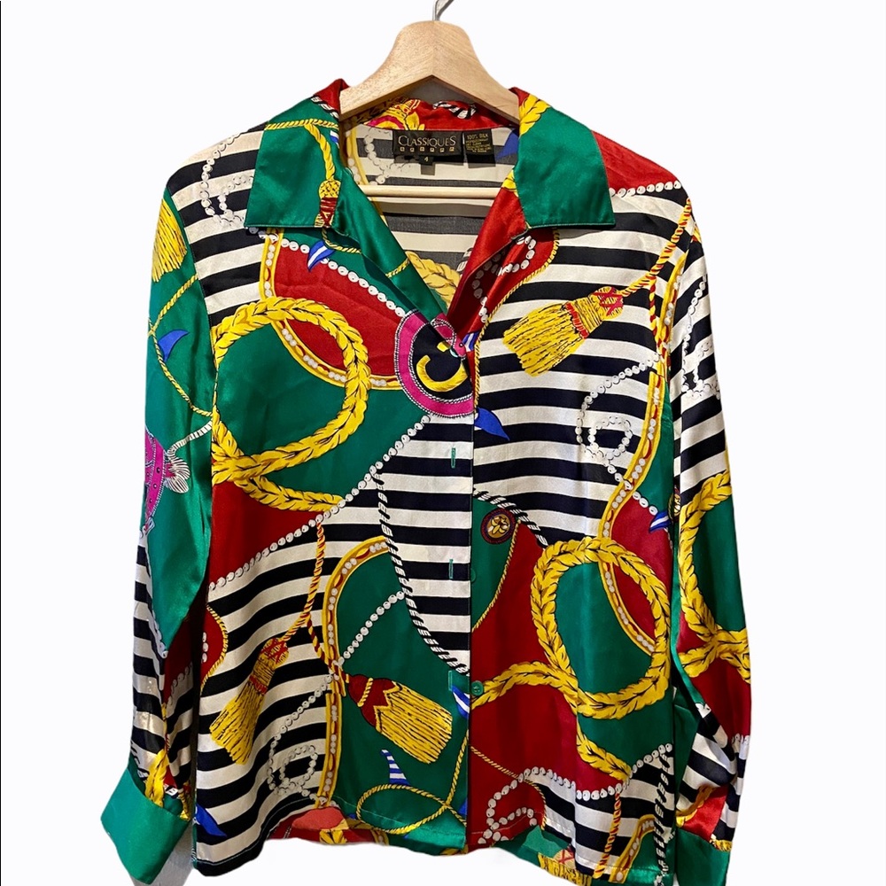 vintage 80s novelty button up